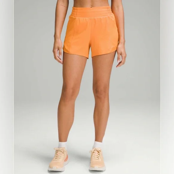 ☄️ Lululemon Size 2 Orange Hotty Hot High-Rise Lined Shorts (4” Inseam) - Picture 7 of 15